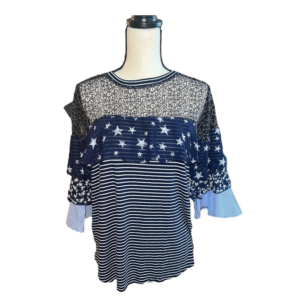 Scrapbook Stripe & Star Blouse